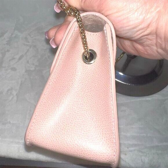 Furla Metropolis Mini Pink Leather Crossbody Bag Women's Chic Accessory - Picture 5 of 13